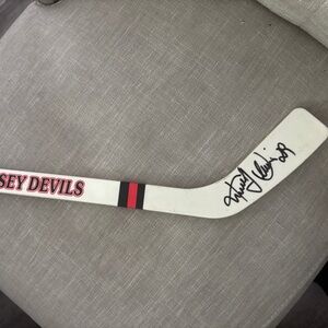 New Jersey Devils Autographed Mini Hockey Stick (unknown #29)